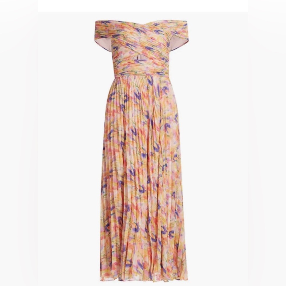 Astr Leonara Multicolor Off-Shoulder Midi Dress